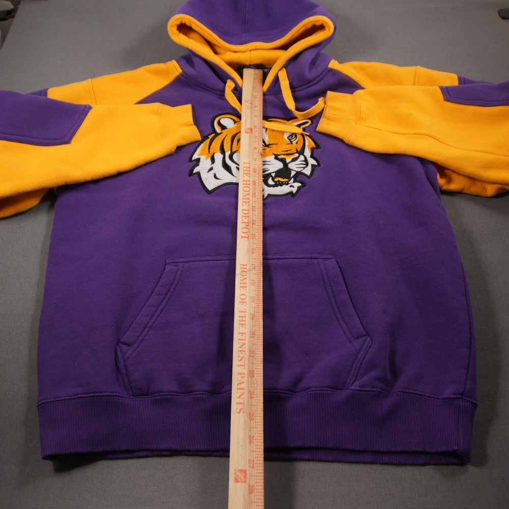 LSU Tigers Embroidered Raglan Colosseum Men Hoodie XL Retro Football Sport - Picture 4 of 16